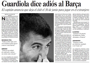 Noticia publicada por La Vanguardia